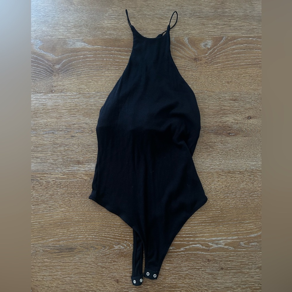 Olivaeceous Black Bodysuit